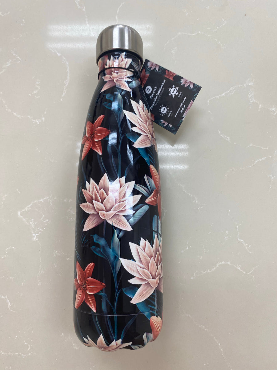 Lotus Print 500ml Hot/Cold insulated water bottle – KO Swim Hawaii